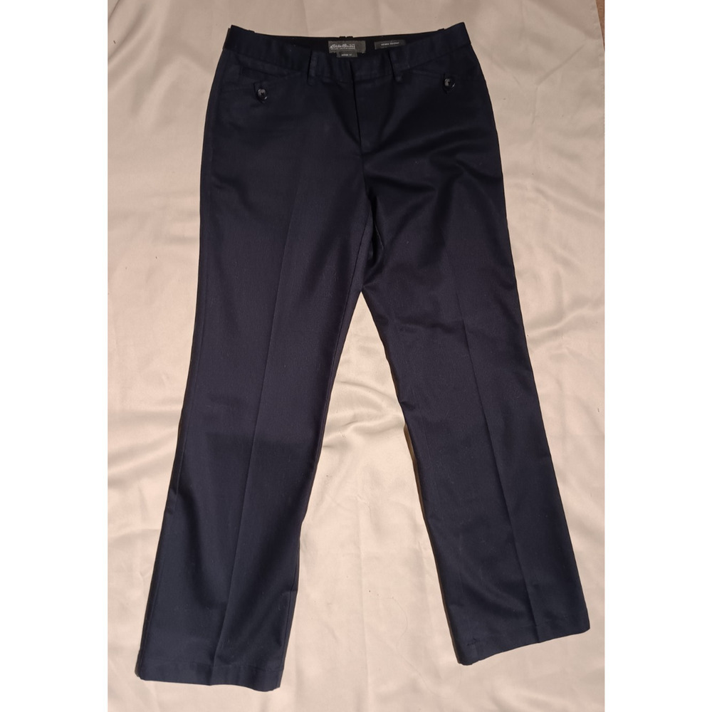 Eddie Bauer Mercer Fit Pants Women’s Size 4 Navy Blue Cotton Office Workwear